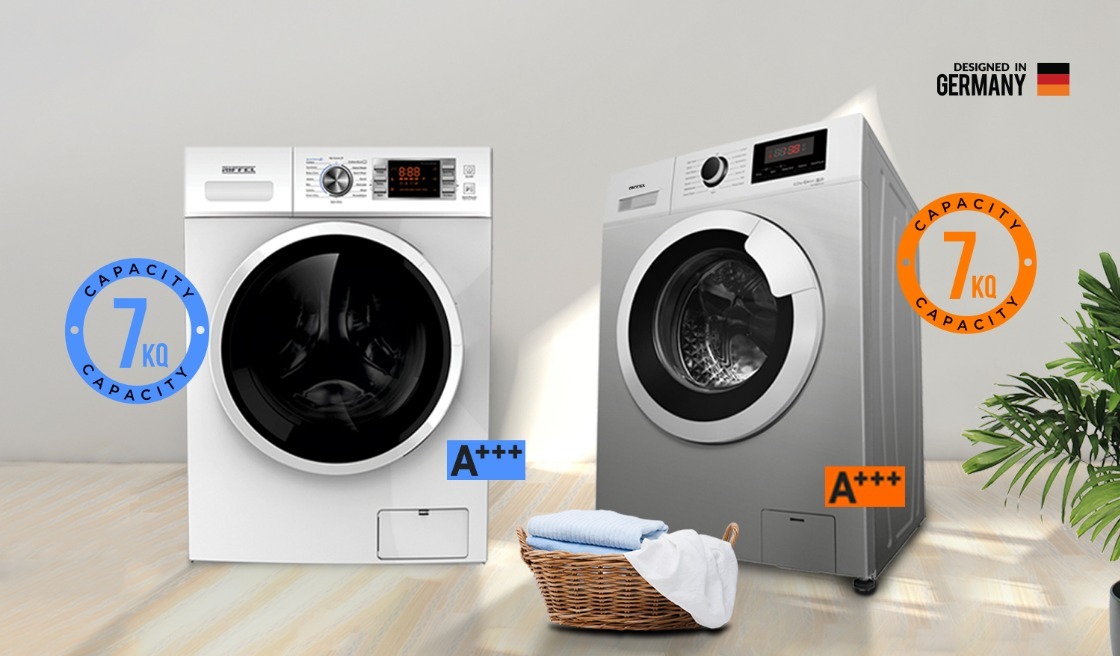 Riffel Washing Machine Functional design and smart features! Press